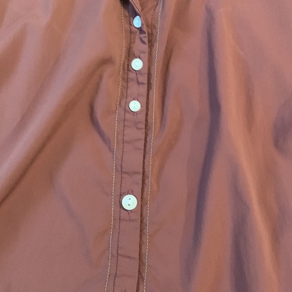 Mountain Hard Wear Women’s Short Sleeve Button Down Shirt Plum Color SZ 14 - Picture 5 of 12